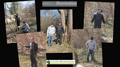 Outdoor Illumination volunteers with Little Falls Watershed Alliance